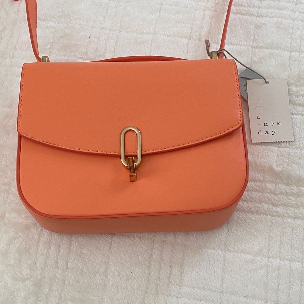 A New Day Vibrant Orange Crossbody Bag